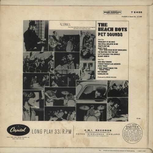 The Beach Boys / Pet Sounds UK盤LP MONO The Beach Boys: Pet Sounds (180g, Mono) Vinyl LP – TurntableLab.com